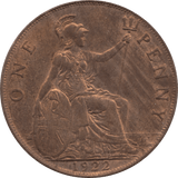 1922 PENNY 2 ( UNC ) 18A - Penny - Cambridgeshire Coins