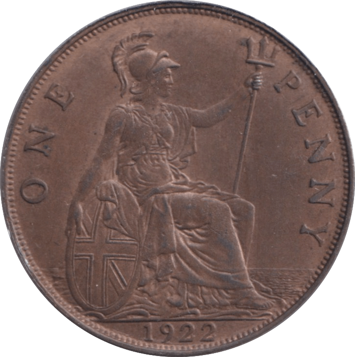 1922 PENNY ( AUNC ) - Penny - Cambridgeshire Coins