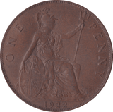 1922 PENNY ( AUNC ) - Penny - Cambridgeshire Coins