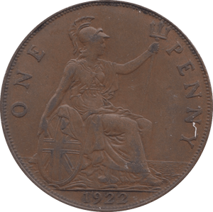 1922 PENNY ( EF ) 2 - Penny - Cambridgeshire Coins