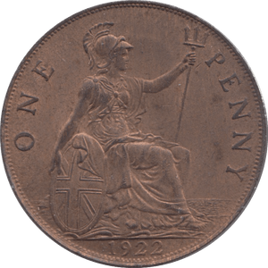 1922 PENNY ( UNC ) 3 - Penny - Cambridgeshire Coins