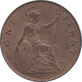 1922 PENNY ( UNC ) 3 - Penny - Cambridgeshire Coins