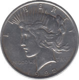 1922 SILVER ONE DOLLAR USA - SILVER WORLD COINS - Cambridgeshire Coins