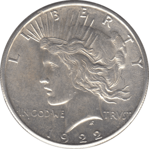 1922 SILVER PEACE DOLLAR USA 11 - WORLD SILVER COINS - Cambridgeshire Coins