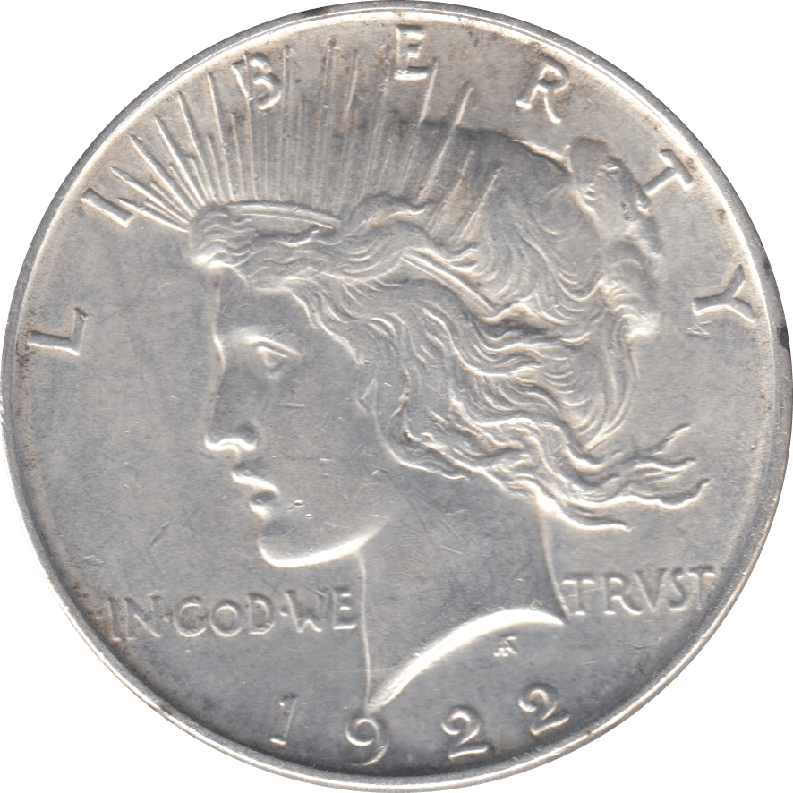 1922 SILVER PEACE DOLLAR USA 5 - WORLD SILVER COINS - Cambridgeshire Coins