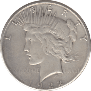1922 SILVER PEACE DOLLAR USA 7 - WORLD SILVER COINS - Cambridgeshire Coins