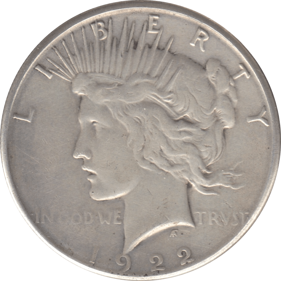 1922 SILVER PEACE DOLLAR USA 7 - WORLD SILVER COINS - Cambridgeshire Coins