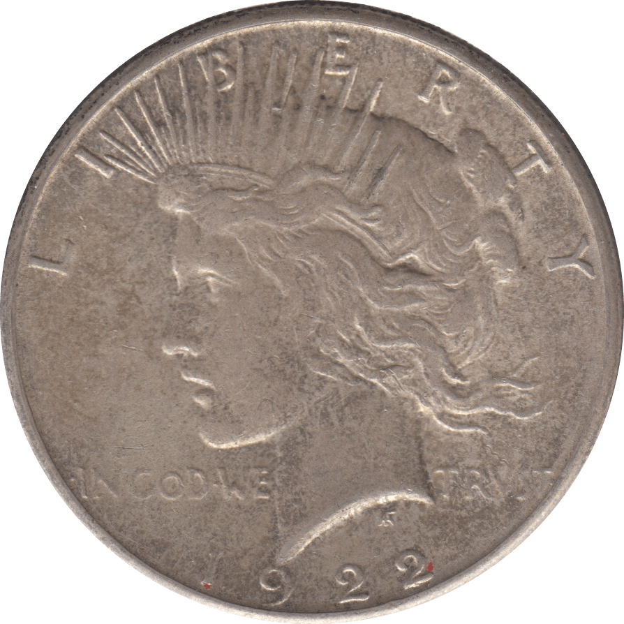 1922 SILVER PEACE DOLLAR USA 8 - WORLD SILVER COINS - Cambridgeshire Coins