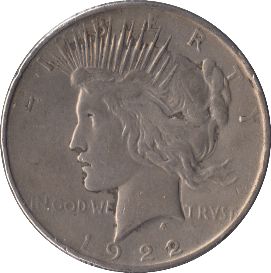 1922 SILVER PEACE DOLLAR USA PHILADELPHIA MINT - SILVER WORLD COINS - Cambridgeshire Coins