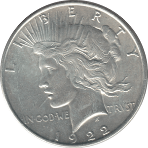 1922 SILVER PEACE DOLLAR USA REF 1 - SILVER WORLD COINS - Cambridgeshire Coins