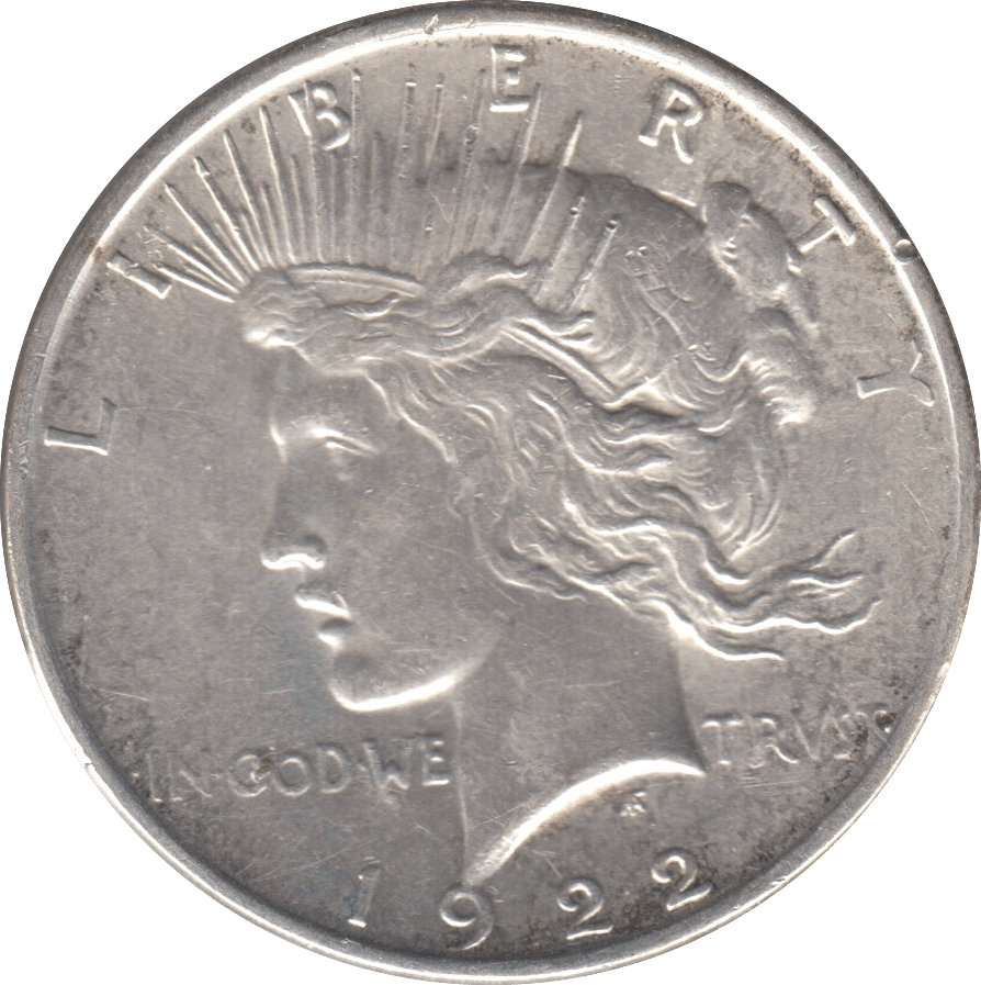 1922 SILVER PEACE DOLLAR USA REF 4 - SILVER WORLD COINS - Cambridgeshire Coins