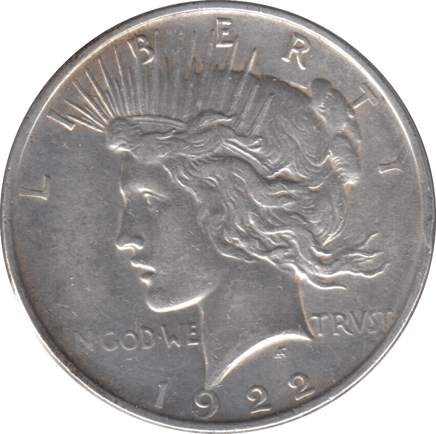 1922 SILVER PEACE DOLLAR USA - SILVER WORLD COINS - Cambridgeshire Coins