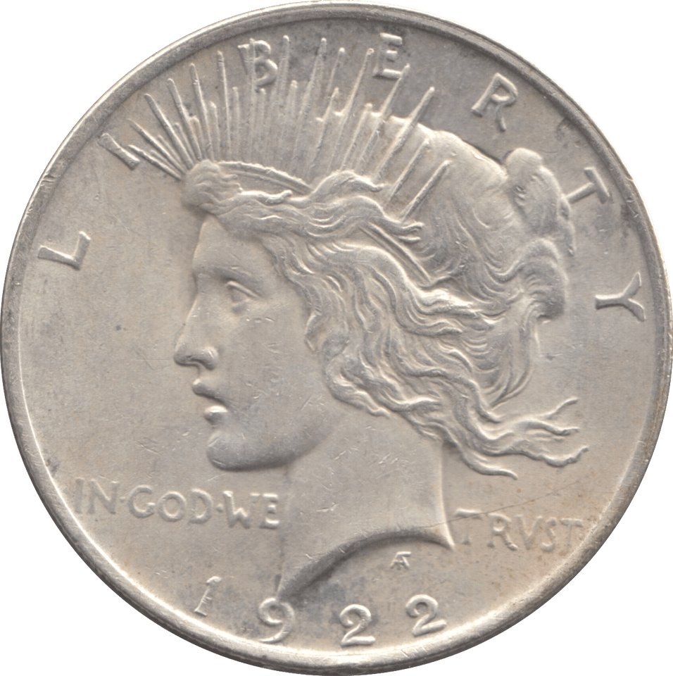 1922 SILVER PEACE DOLLAR USA - SILVER WORLD COINS - Cambridgeshire Coins