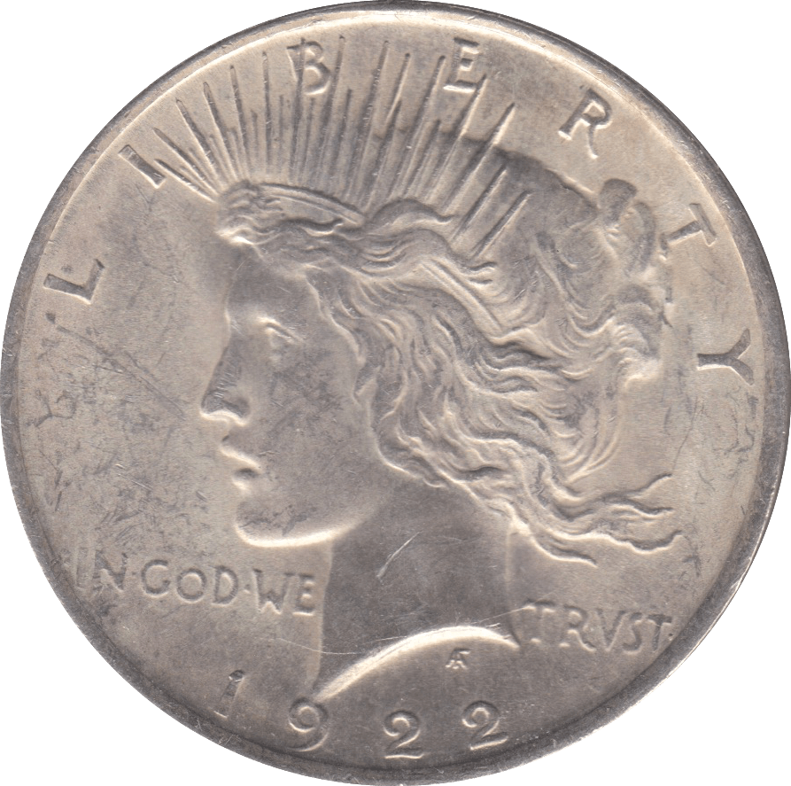 1922 SILVER PEACE DOLLAR USA - SILVER WORLD COINS - Cambridgeshire Coins