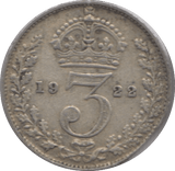 1922 SILVER THREEPENCE ( FINE ) 6 - Threepence - Cambridgeshire Coins