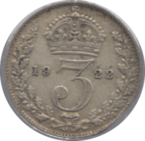 1922 SILVER THREEPENCE ( FINE ) - Threepence - Cambridgeshire Coins