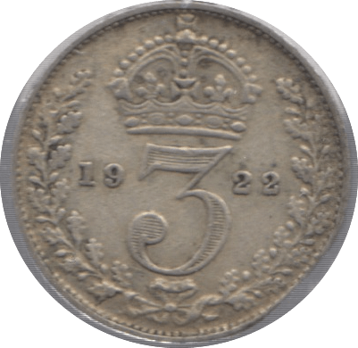 1922 SILVER THREEPENCE ( FINE ) - Threepence - Cambridgeshire Coins
