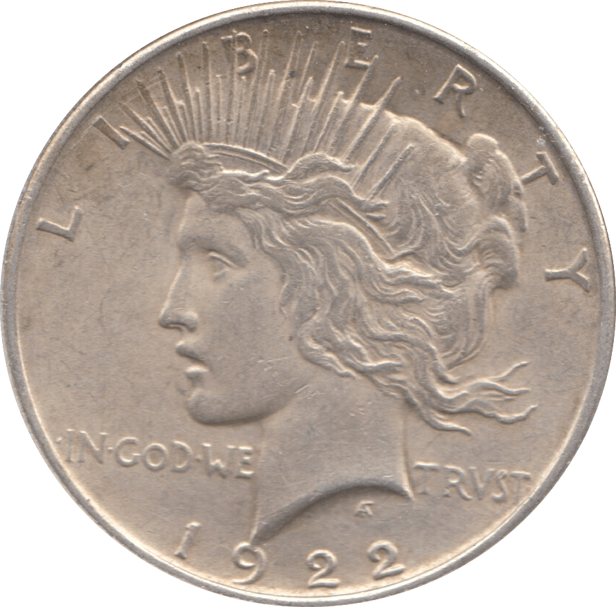 1922 SILVER USA PEACE DOLLAR - WORLD SILVER COINS - Cambridgeshire Coins