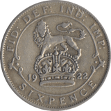 1922 SIXPENCE ( FINE ) 2 - Sixpence - Cambridgeshire Coins