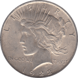 1922 USA SILVER PEACE DOLLAR C - SILVER WORLD COINS - Cambridgeshire Coins