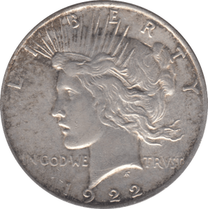 1922 USA SILVER PEACE DOLLAR - SILVER WORLD COINS - Cambridgeshire Coins