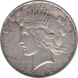 1922 USA SILVER PEACE DOLLAR - SILVER WORLD COINS - Cambridgeshire Coins