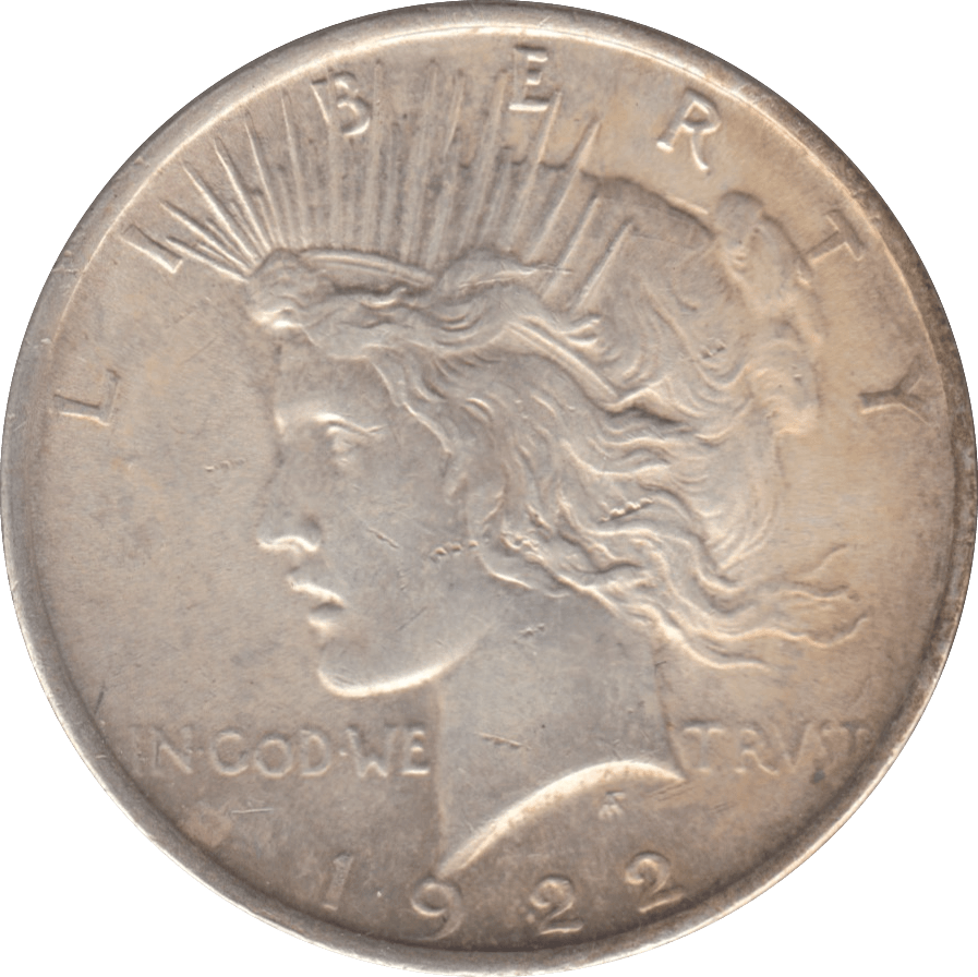 1922 USA SILVER PEACE DOLLAR - WORLD COINS - Cambridgeshire Coins