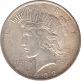 1922 USA SILVER PEACE DOLLAR - WORLD COINS - Cambridgeshire Coins