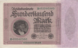 1923 100000 MARK INFLATION GERMAN BANKNOTE GERMANY REF 768 - World Banknotes - Cambridgeshire Coins