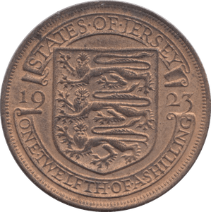 1923 1/12 SHILLING JERSEY - WORLD COINS - Cambridgeshire Coins