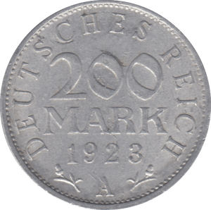 1923 200 MARK GERMANY - WORLD COINS - Cambridgeshire Coins