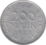 1923 200 MARK GERMANY - WORLD COINS - Cambridgeshire Coins