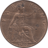 1923 FARTHING ( UNC ) - Farthing - Cambridgeshire Coins