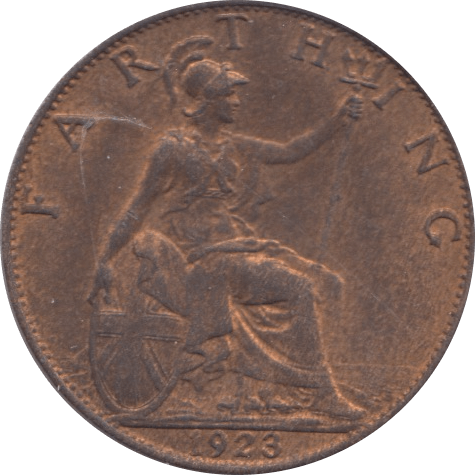 1923 FARTHING ( UNC ) - Farthing - Cambridgeshire Coins