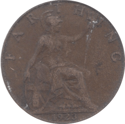 1923 FARTHING ( VF ) 23 - Farthing - Cambridgeshire Coins