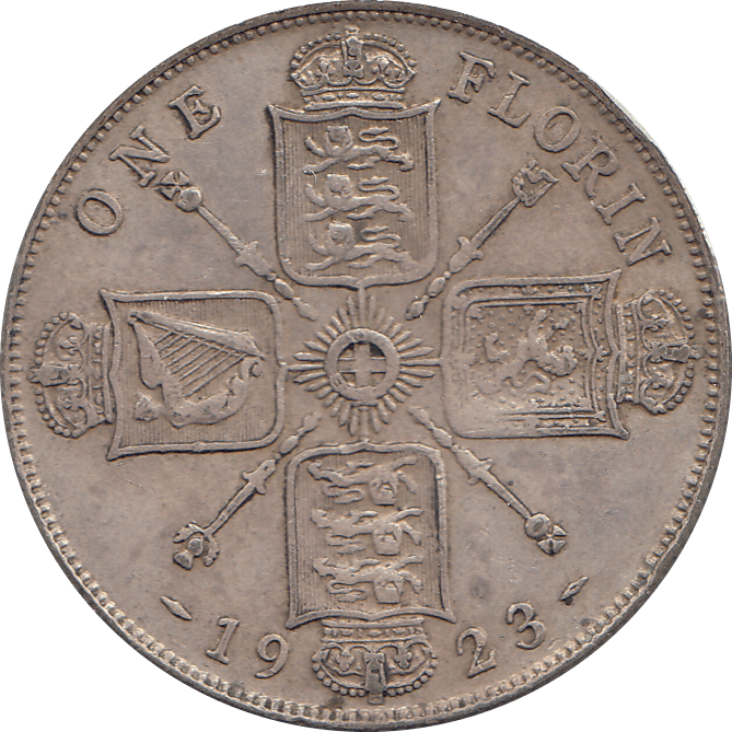 1923 FLORIN ( VF ) 4 - Florin - Cambridgeshire Coins