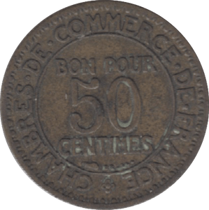 1923 FRANCE 50 CENTIMES - WORLD COINS - Cambridgeshire Coins