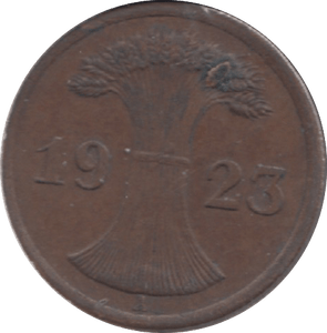 1923 GERMANY TWO PFENNIG - WORLD COINS - Cambridgeshire Coins