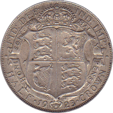 1923 HALFCROWN ( EF ) - Halfcrown - Cambridgeshire Coins