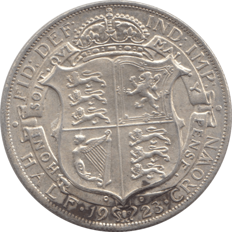 1923 HALFCROWN ( GVF ) 23 - Halfcrown - Cambridgeshire Coins