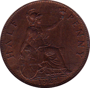 1923 HALFPENNY ( UNC ) D - Halfpenny - Cambridgeshire Coins