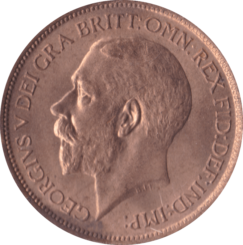 1923 HALFPENNY ( UNC ) TONED - Halfpenny - Cambridgeshire Coins