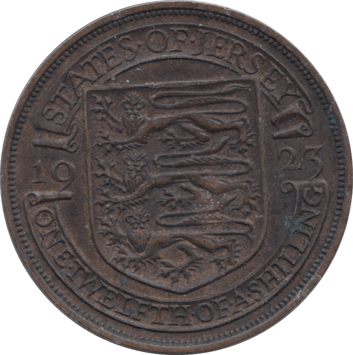 1923 JERSEY 1/12 OF A SHILLING - WORLD COINS - Cambridgeshire Coins