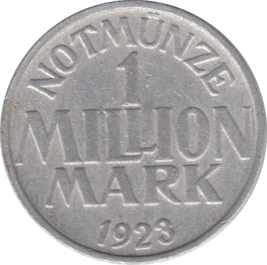 1923 ONE MILLION MARK MENDEN - WORLD COINS - Cambridgeshire Coins