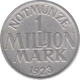 1923 ONE MILLION MARK MENDEN - WORLD COINS - Cambridgeshire Coins