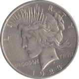 1923 PEACE DOLLAR USA DENVER MINT - SILVER WORLD COINS - Cambridgeshire Coins