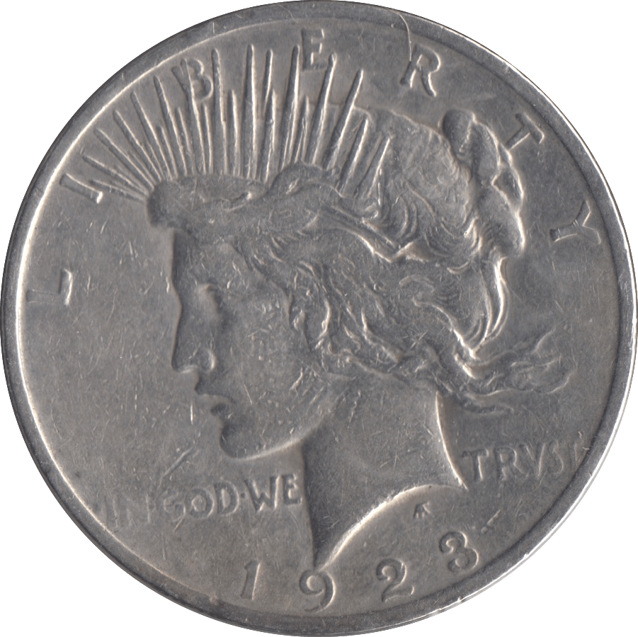 1923 PEACE DOLLAR USA PHILADELPHIA MINT - SILVER WORLD COINS - Cambridgeshire Coins