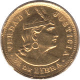 1923 PERU GOLD 1/5 LIBRA - Gold World Coins - Cambridgeshire Coins
