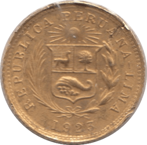 1923 PERU GOLD 1/5 LIBRA - Gold World Coins - Cambridgeshire Coins