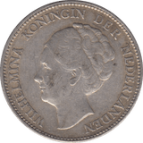 1923 SILVER 1 GUILDER NETHERLANDS - SILVER WORLD COINS - Cambridgeshire Coins
